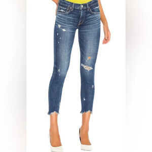 Moussy Vintage Glendele Distressed Skinny Jeans Blue Size 25